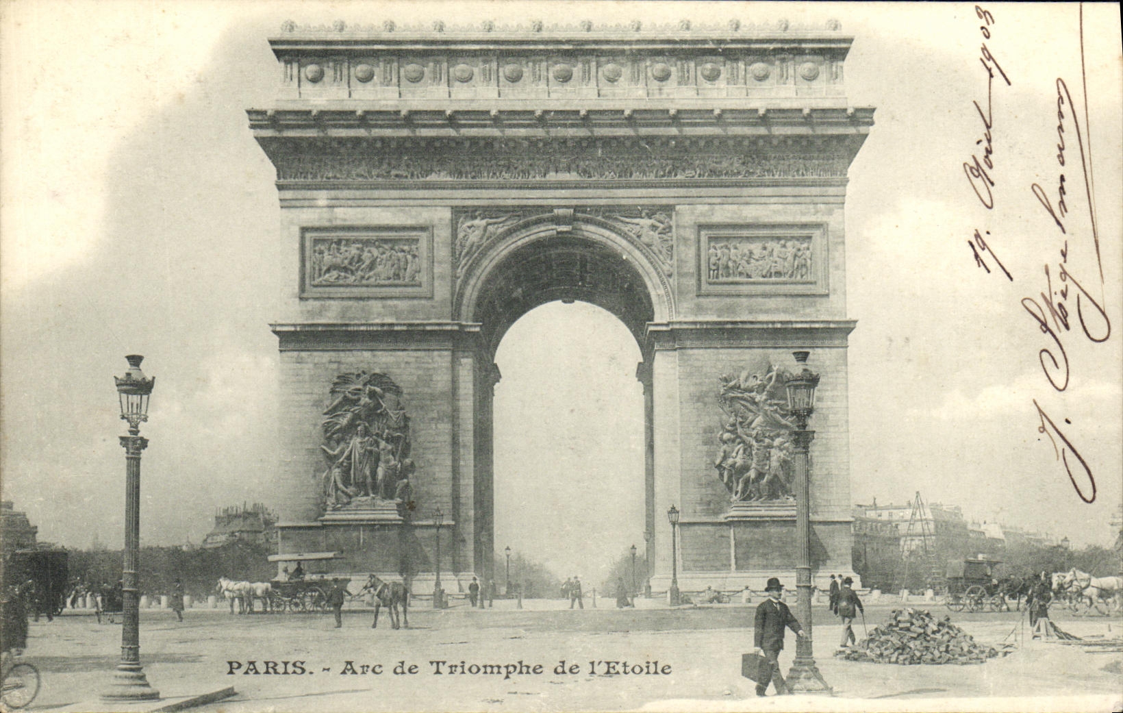 CPA Paris L Arc de Tromphe de L Etoile