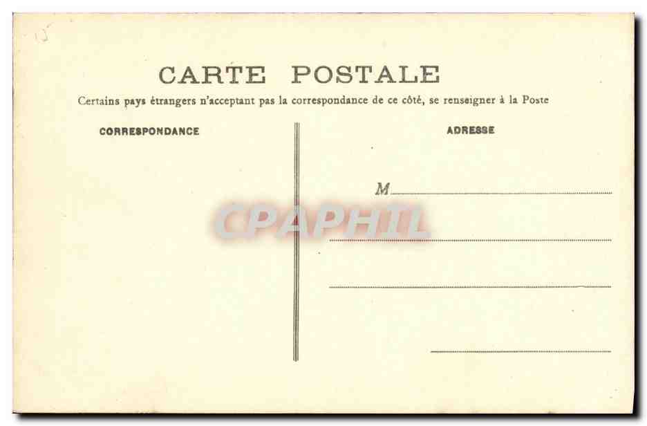 CPA Paris Place du Palais Royal Grand Hotel du Louvre — Verso