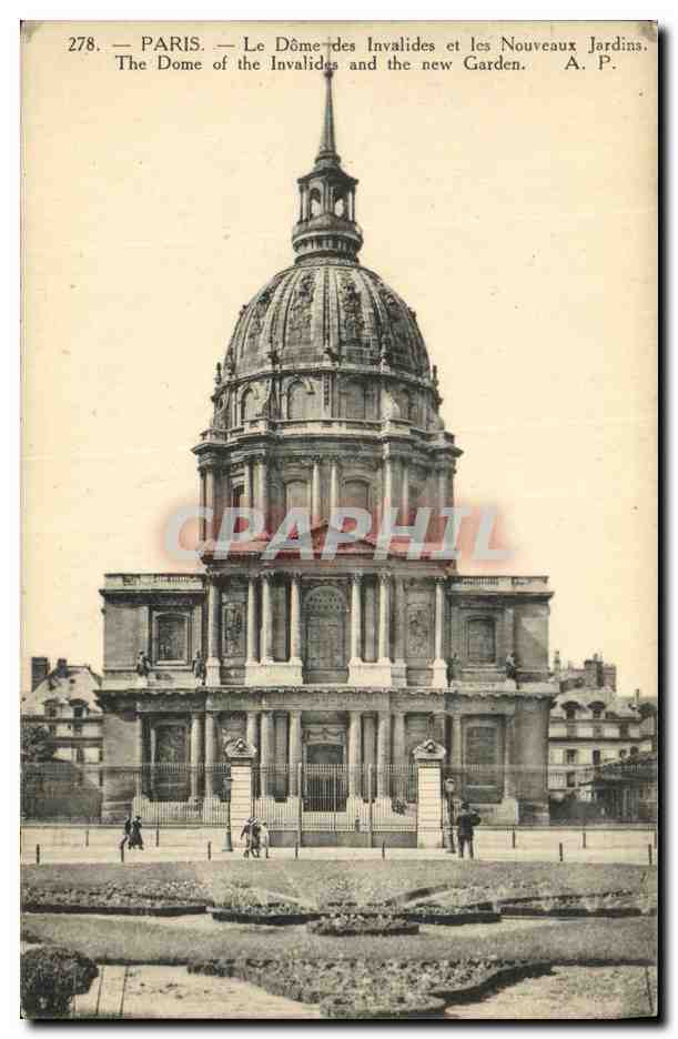 CPA Paris Le Dome des Invalides et les nouveaux jardins