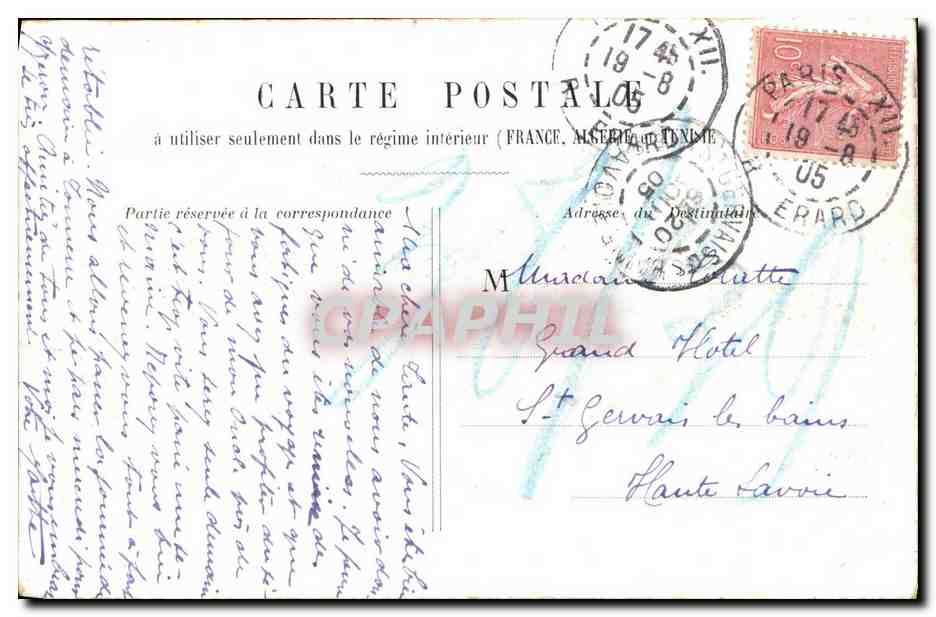 CPA Paris Eglise De Notre Dame  — Verso