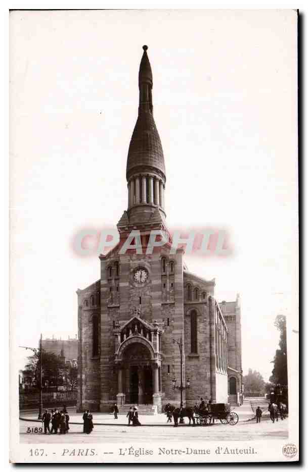 CPA Paris Notre Dame Eglise D Auteuil 
