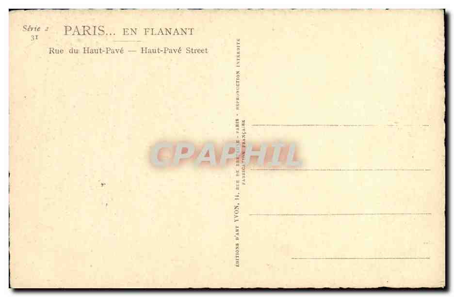 CPA Paris En Flanant Rue du Haut Pave Chevres Chien  — Verso