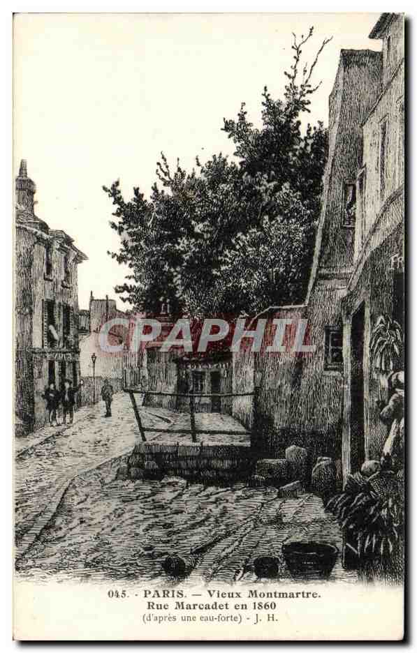 CPA Paris Vieux Montmartre Rue Marcadet En 1860 Montmartre 