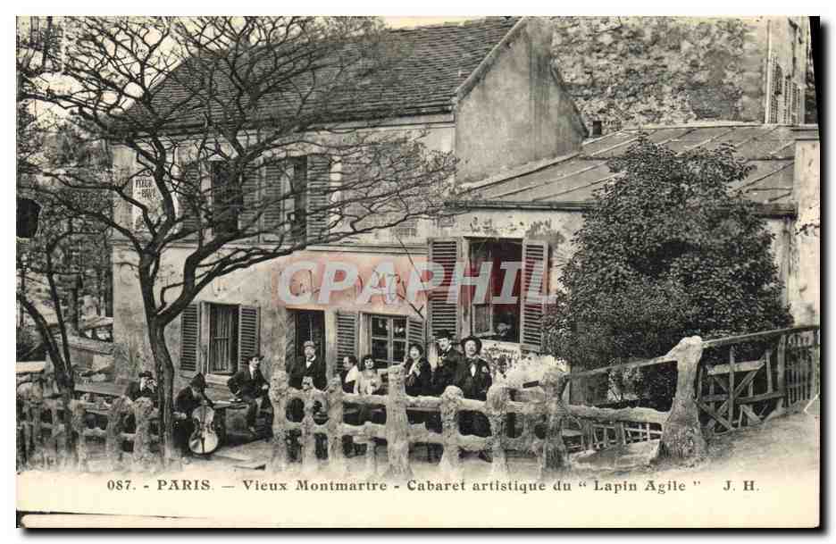 CPA Paris Vieux Montmartre Cabaret artistique du Lapin Agile