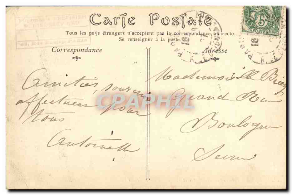 CPA Paris Maison de Henri IV Montmartre — Rückseite