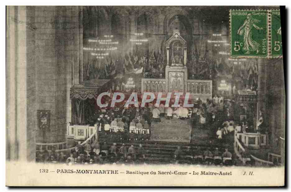 CPA Paris Montmartre Basilique du Sacre Coeur Le maitre autel