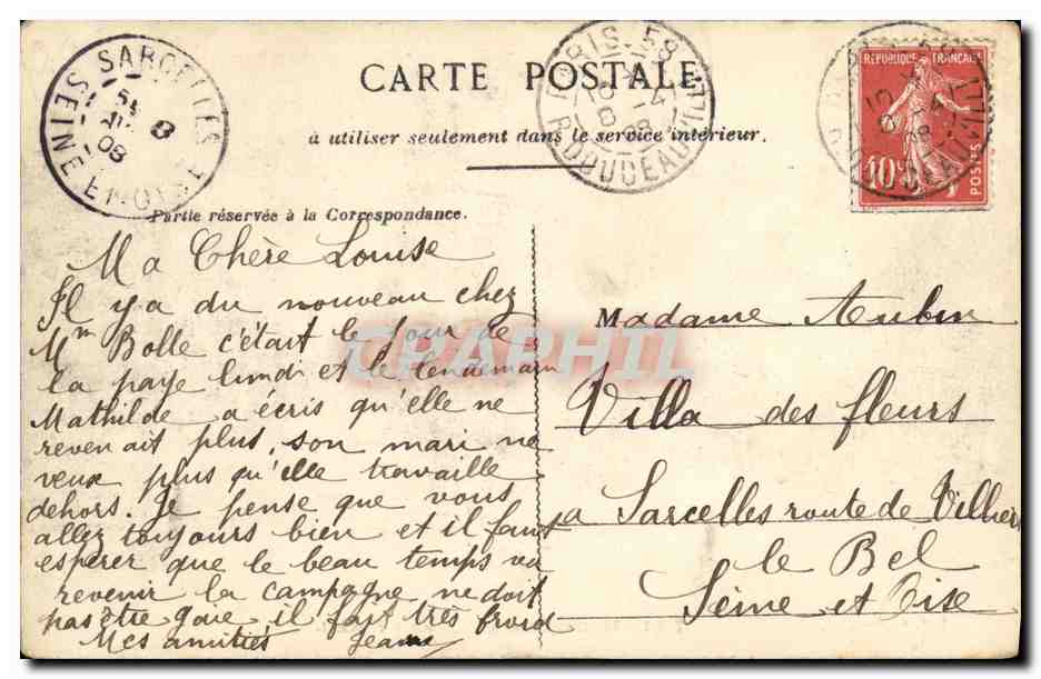 CPA Paris Montmartre Carrefour Frochot  — Rückseite