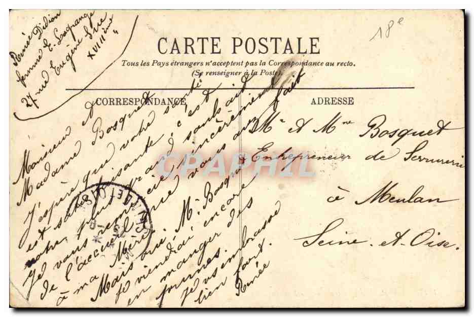 CPA Paris Le Boulevard Barbes  — Rückseite