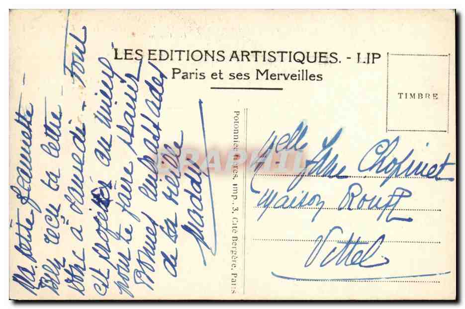 CPA Paris Montmartre La Rue Custine General en chef  — Rückseite