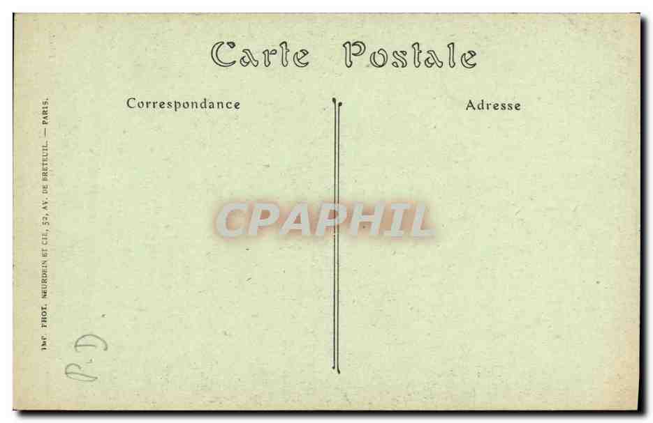 CPA Paris Notre Dame Facade Tympan du lateral central — Rückseite