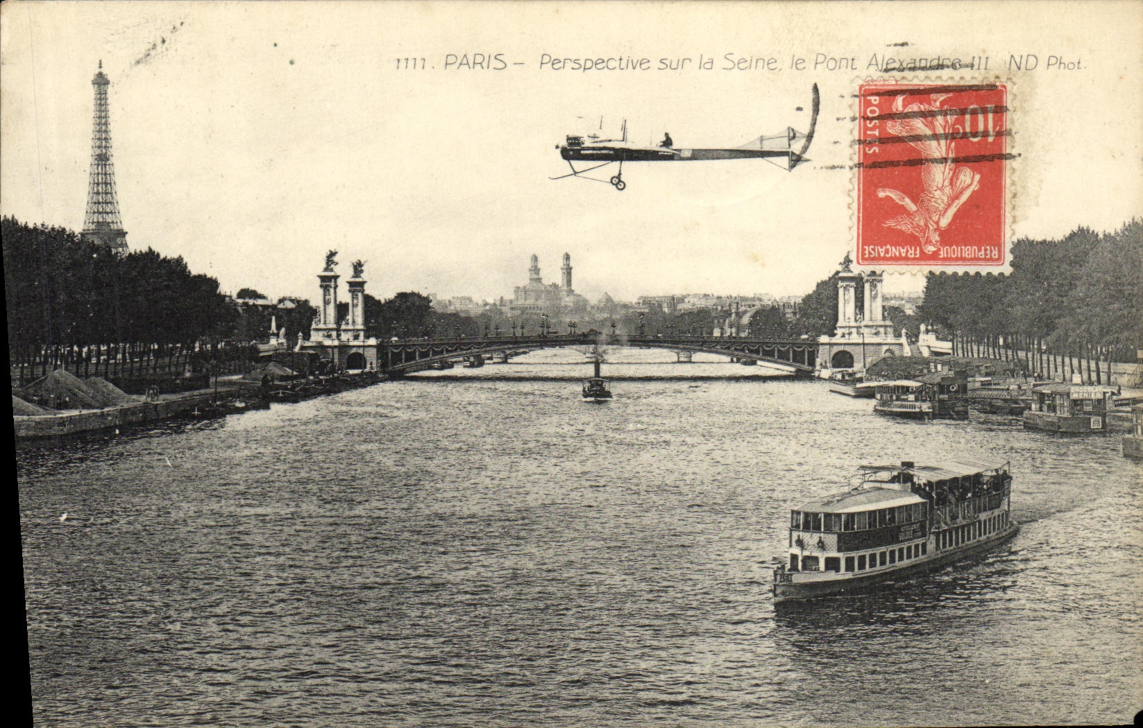 Paris – Perspective sur la Seine, le Pont Alexandre III — ND Phot.