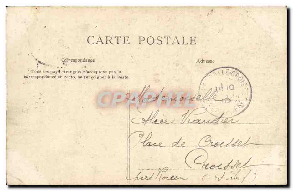 CPA Paris Opera Facade laterale — Rückseite