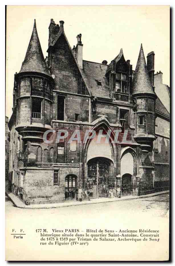CPA Paris Hotel de Sens Ancienne Residence dans le quartier Saint Antoine