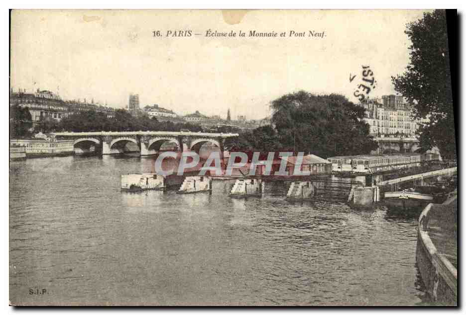 CPA Paris Ecluse de la Monnaie et Pont Neuf 