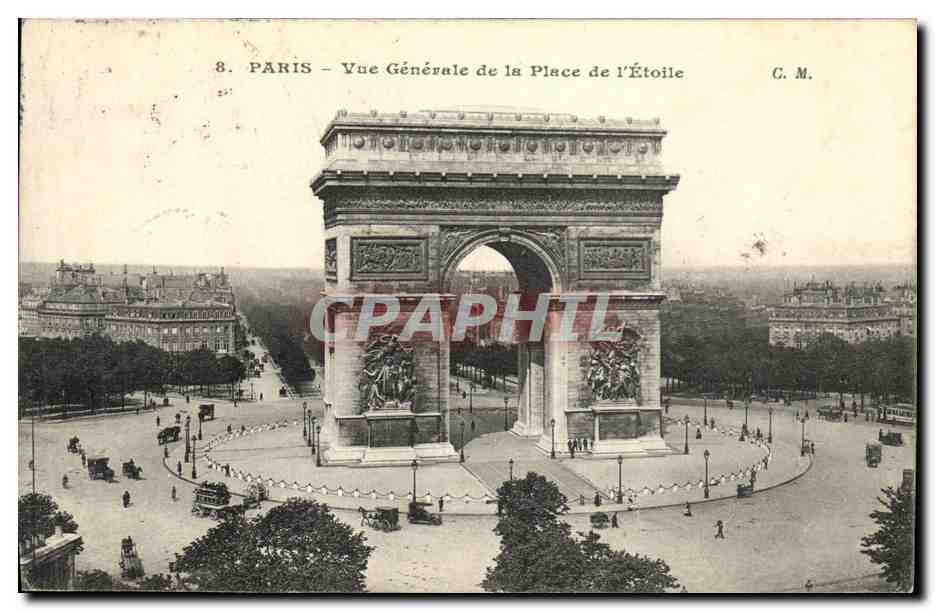 CPA Paris Vue Generale de La Place de L Etoile 