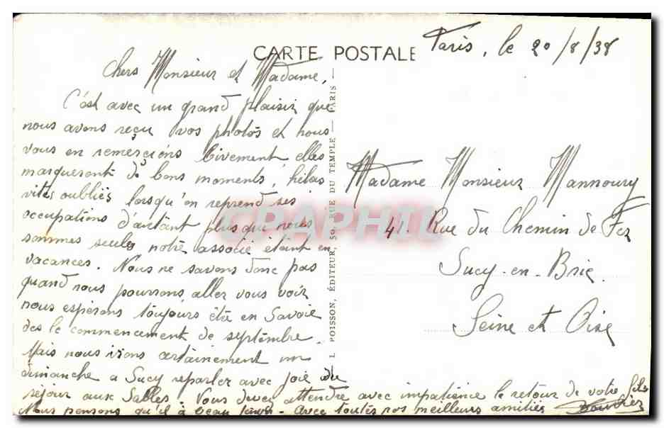 CPA Paris Buttes Chaumont Une Cascade  — Verso