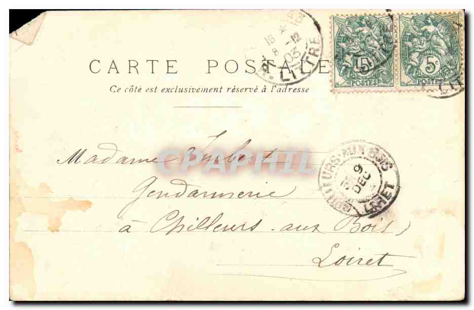 CPA Paris Triomphe de la Republique Lion — Rückseite