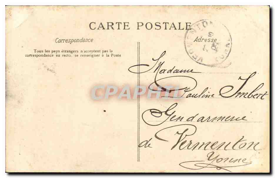 CPA Paris Bois de Boulogne La cascade La sortie des grottes — Verso
