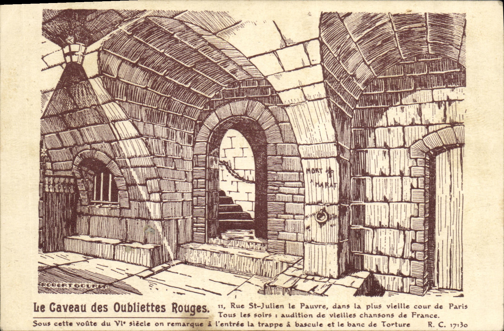 CPA Le Caveau Oubliettes Rouages Rue St Julien Le Pauvre 