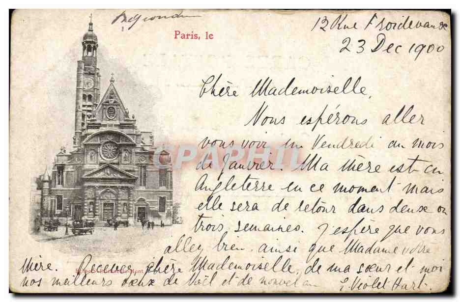 CPA Paris Eglise Ste Etienne du Mont 