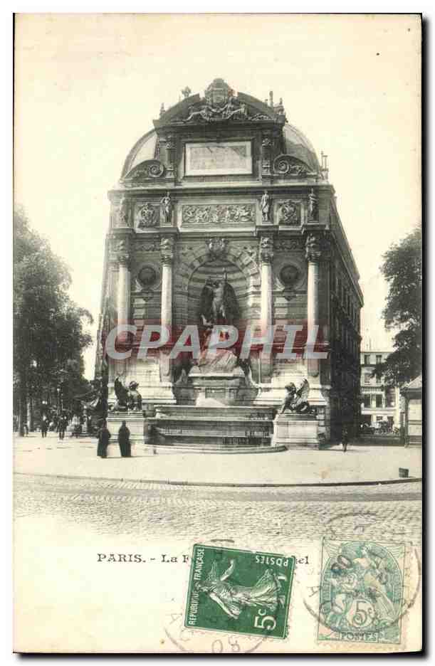 CPA Paris La Fontaine St Michel