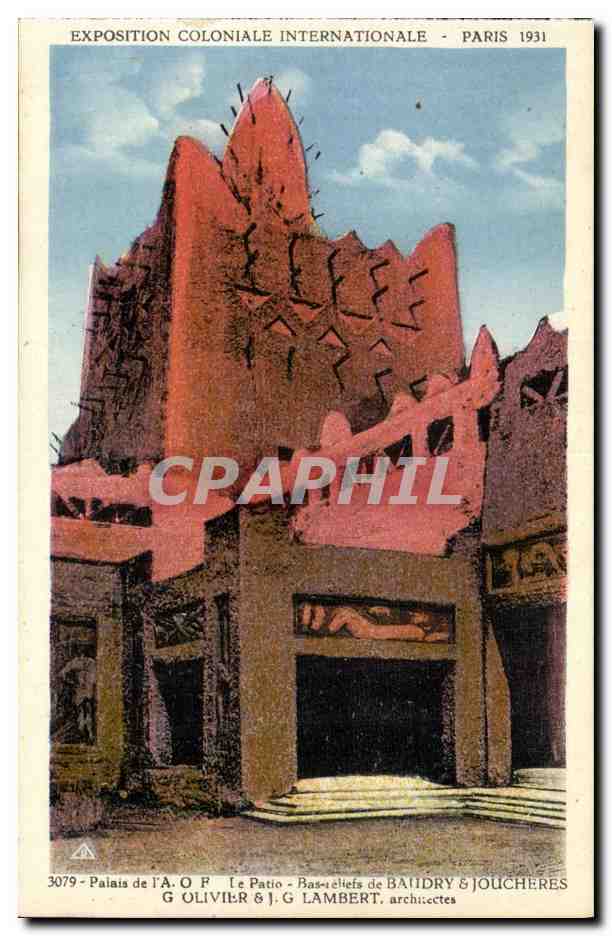Palais de l'A.O.F. - Le Patio - Exposition Coloniale Internationale - Paris 1931 - G. Olivier & J.G. Lambert, architectes