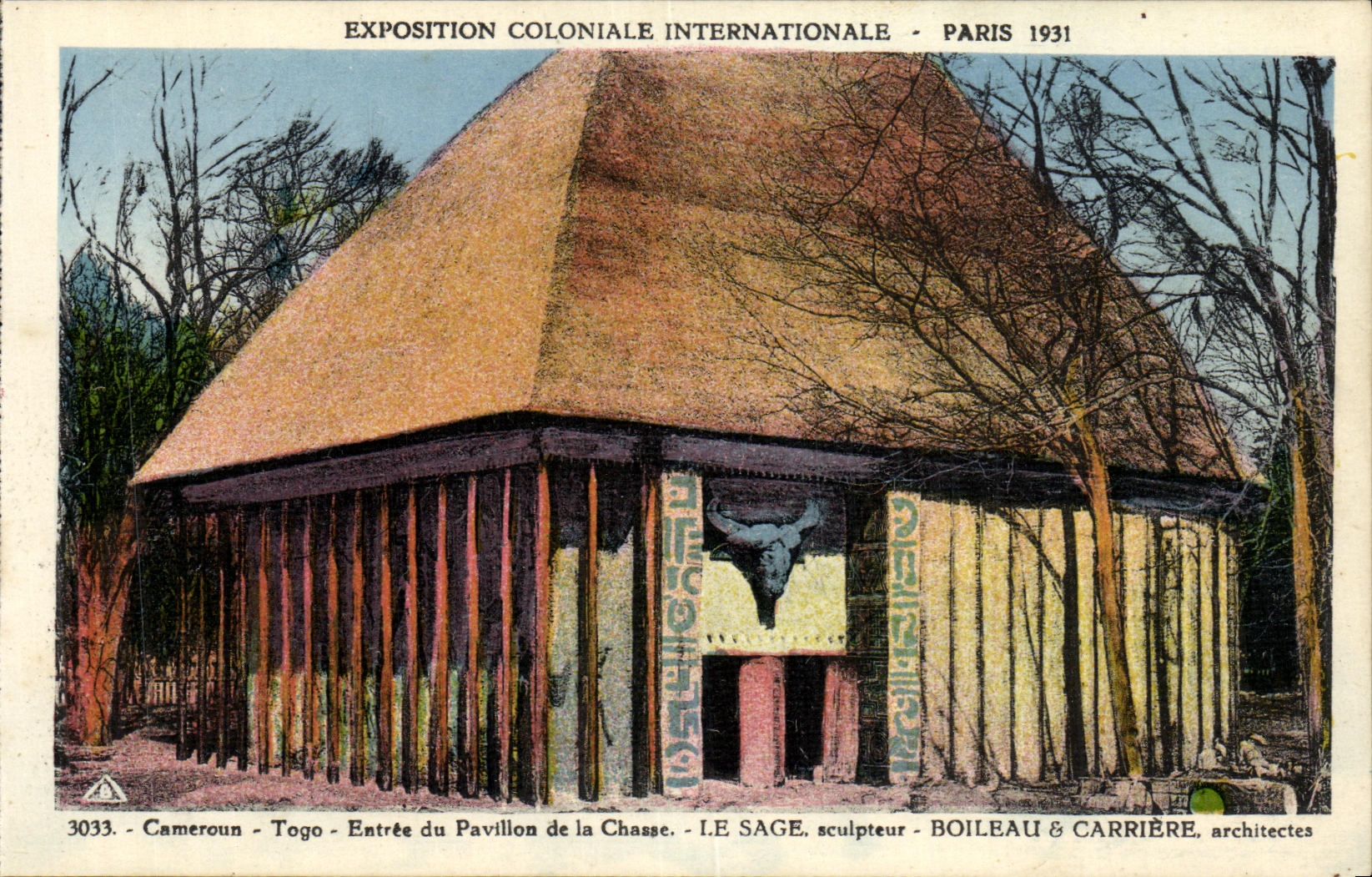 Kamerun - Togo - Eingang zum Jagdpavillon - Internationale Kolonialausstellung - Paris 1931