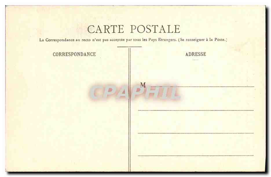 CPA Paris Ancienne Folie Gobelin Appelee Par erreur Chateau De La Reine Blanche  — Rückseite