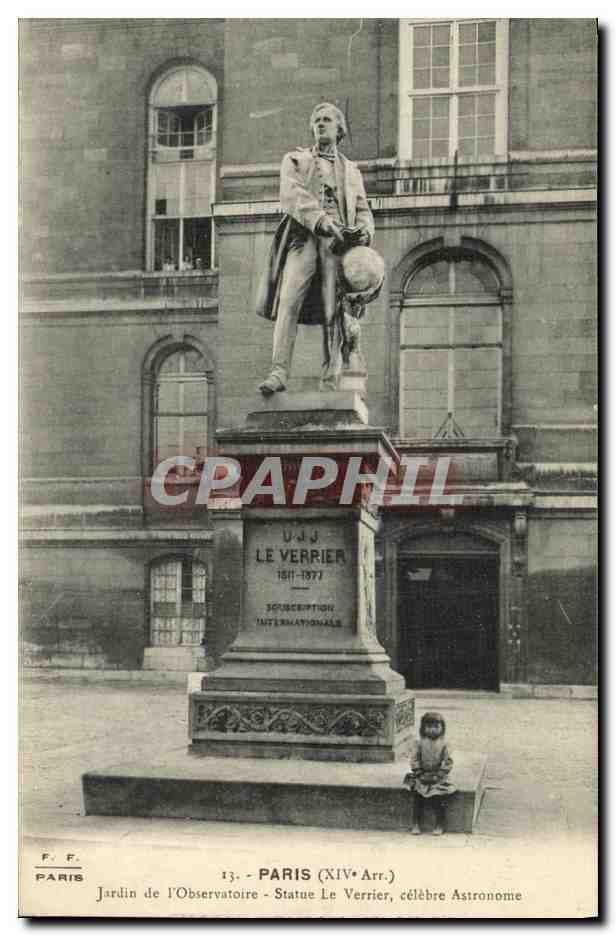 CPA Paris Jardin de L Observatoire Statue Le Verrier Celebre Astronome