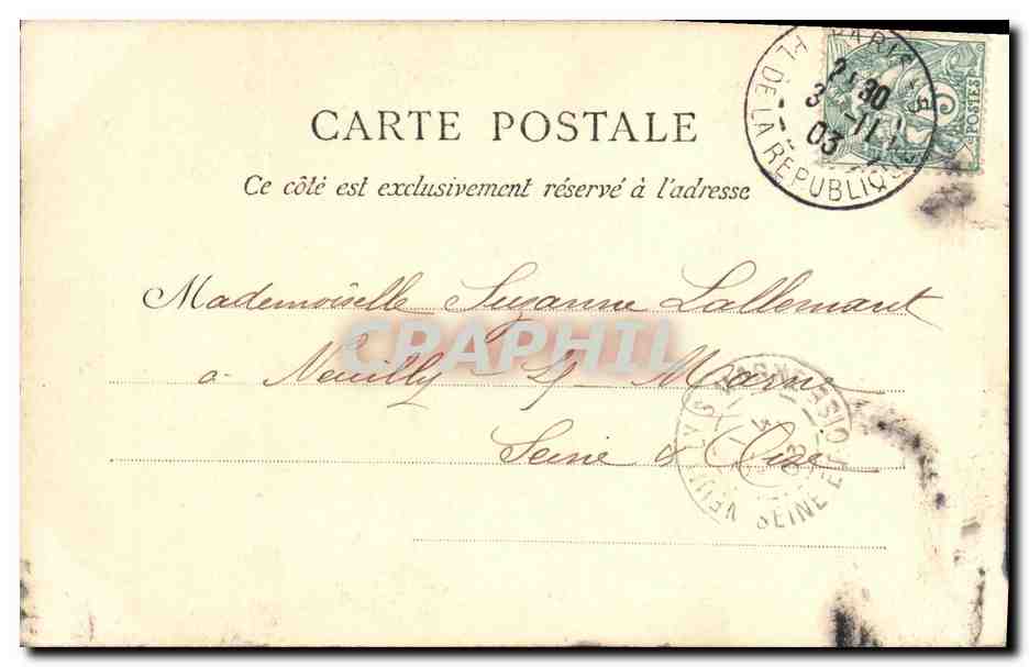CPA Paris Place Saint Sulpice Fontaine  — Rückseite