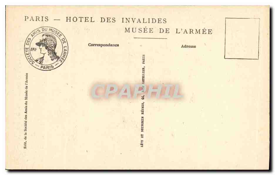CPA Paris Hotel Des Invalides Musee De L Armee La garde du drapeau par Scott Militaria  — Rückseite