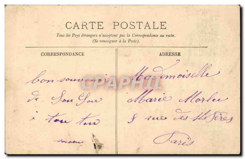 CPA Paris L Eglise Saint Sulpice La nef — Verso