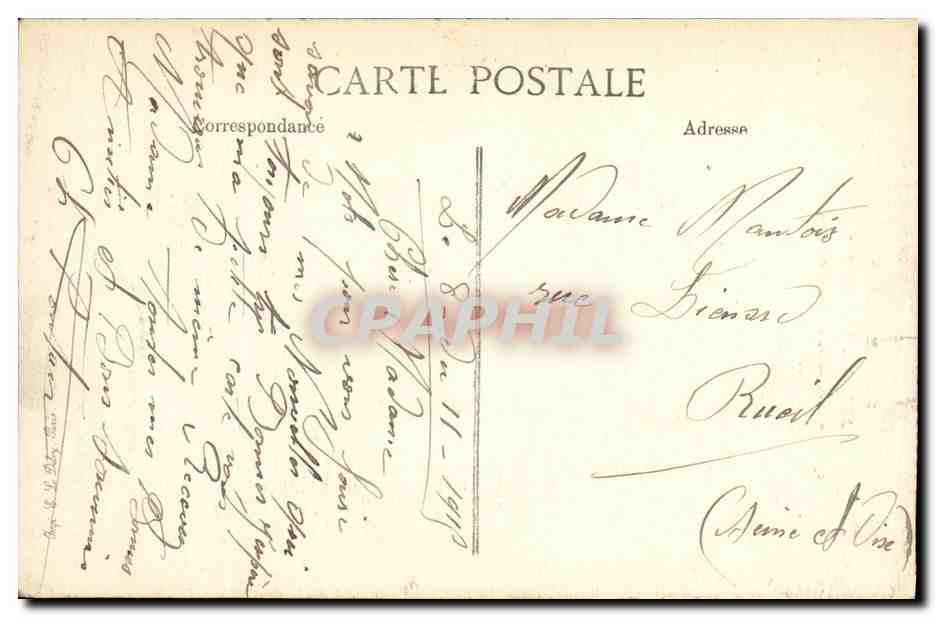 CPA Arras Place des Etats apres le bombardement du 6 octobre 1914 Militaria  — Rückseite