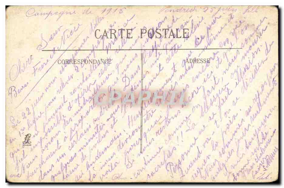Senlis — Hôtel du Nord incendié — éditeur anonyme, n° 328 — Achterkant