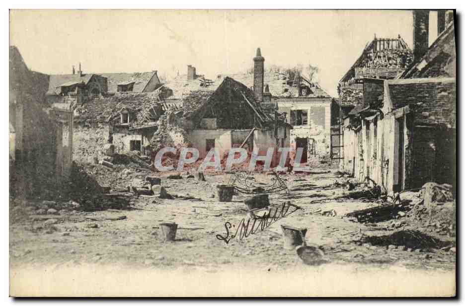 CPA Ruines Militaria