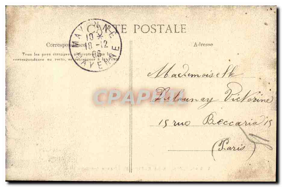 CPA Les Plaisirs De La Caserne Revue des Cuirs Militaria  — Verso