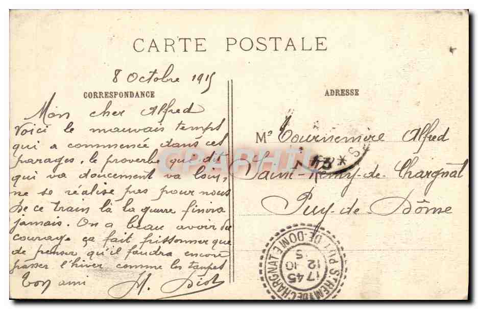CPA Albert Les Ruines Autour de L Eglise Militaria — Back
