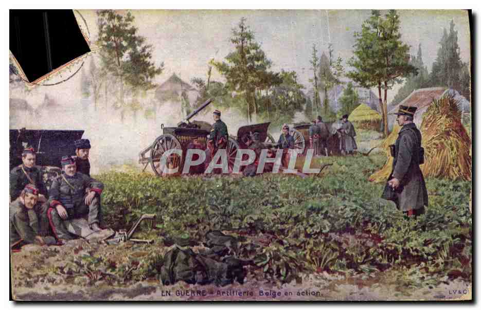 Belgische artillerie in actie — Serie B N°4 — Uitgever LV&O