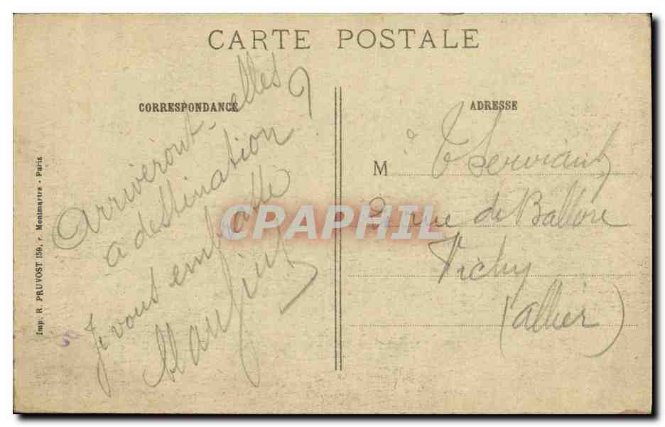 CPA Perthes les Hurlus L entree du village apres les bombardements Militaria  — Back
