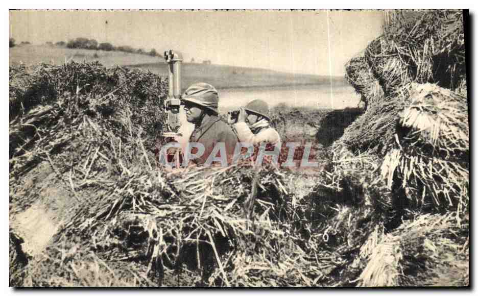 CPA Militaria Aux manoeuvres Observatoire d infanterie 