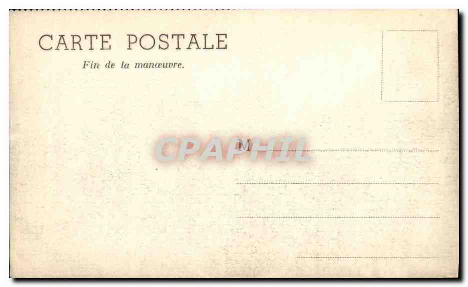 CPA Fin de La Manoeuvre Velo Cycle Militaria — Rückseite