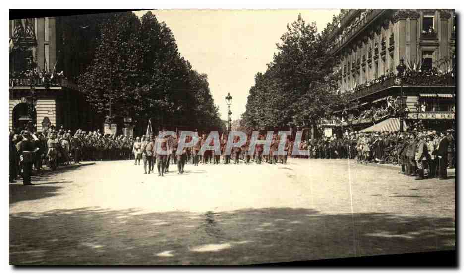 CPA Fetes du 14 juillet 1919 Militaria Paris