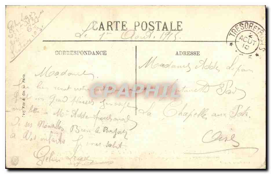 Ypres — Coin de la Place de la Gare après le bombardement — Visé Paris n° 433 — Back