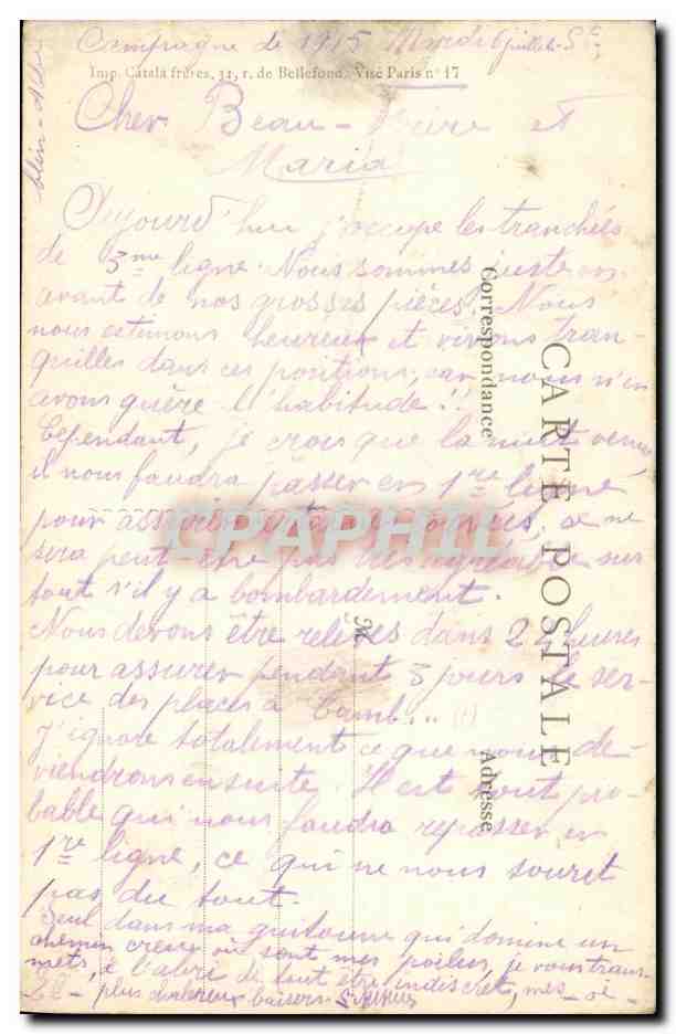 CPA L Eglise De N D De Lorette Avant les Combats de Mai Juin  — Rückseite
