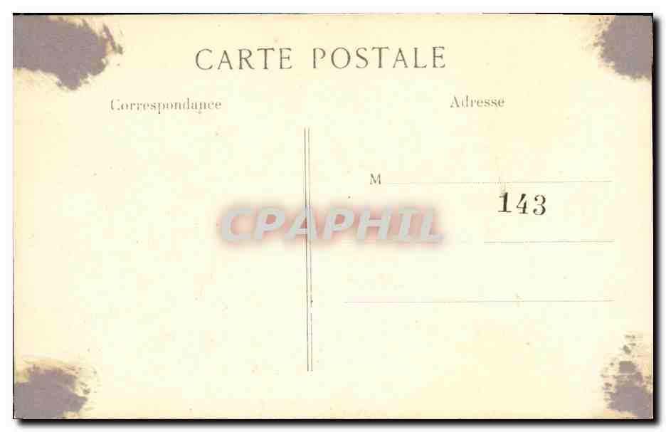 CPA Chateau de Conde Sur la Marne Incendie Par Les Allemands Militaria — Rückseite