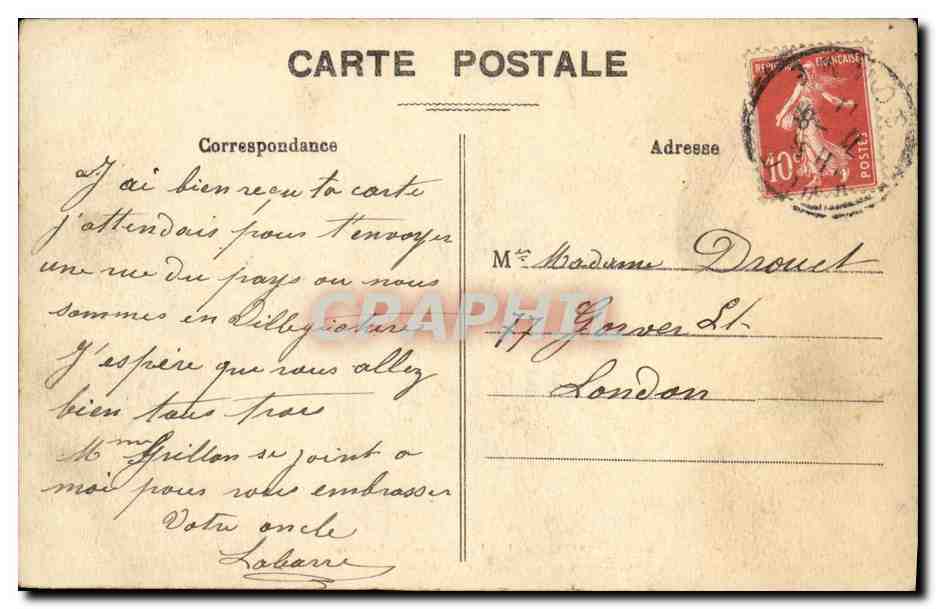 CPA Onival La Plage Et les Falaises  — Rückseite