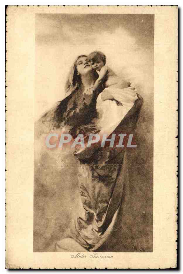 CPA Mater Purissima Femme Enfant