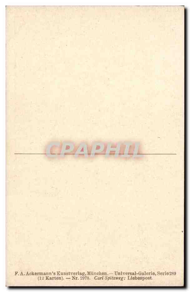 CPA La poste d amour — Verso