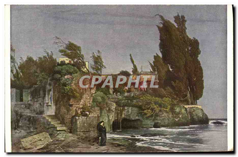 CPA Bruckmanns Bildkarte Die Villa Am Meer