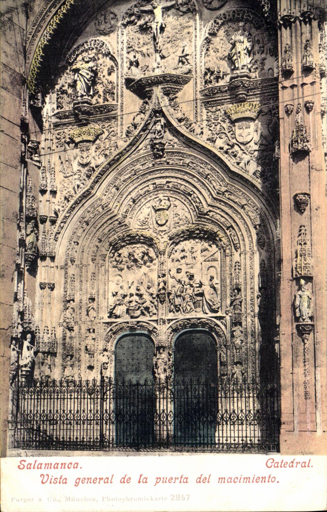 CPA Salamanca Vista General de la Puerta del Macimiento